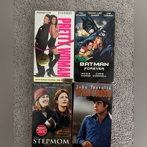 Set Of 4 VHS (Urban Cowboy, Pretty Women,‎ Batman, And Stepmom